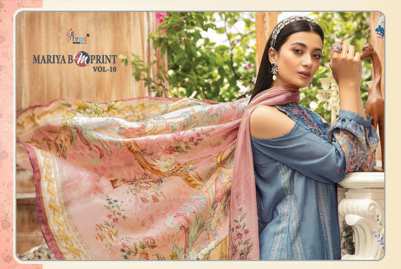 Shree Fab Maria B M Print  Vol 10 Jam Cotton  Party Wear Salwar kameez