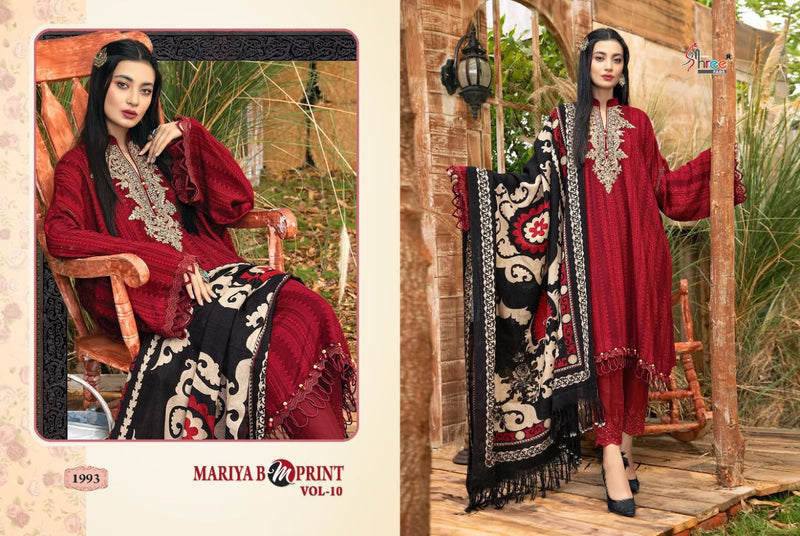 Shree Fab Maria B M Print  Vol 10 Jam Cotton  Party Wear Salwar kameez