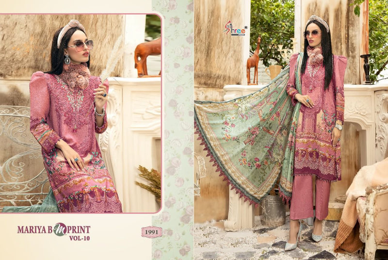 Shree Fab Maria B M Print  Vol 10 Jam Cotton  Party Wear Salwar kameez