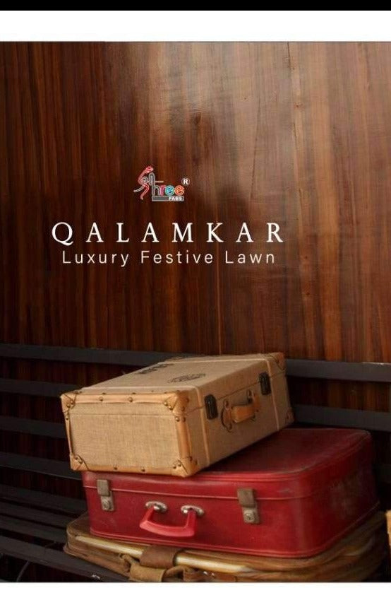 Shree Fab Qalamkar Luxury Festive Pure Lawn Exclusive Embroidery Work Pakistani Suit