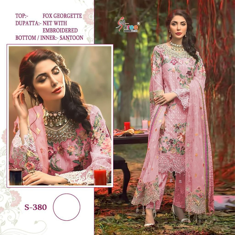 Shree Fab S 380 Fox Georgette Partywear Designer Suits