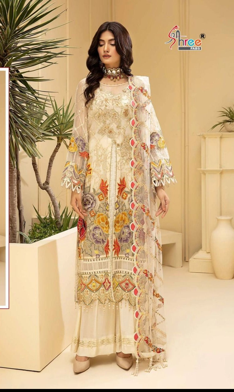 Shree Fab S 400 Fox Georgette Heavy Embroidered Work Pakistani Suit