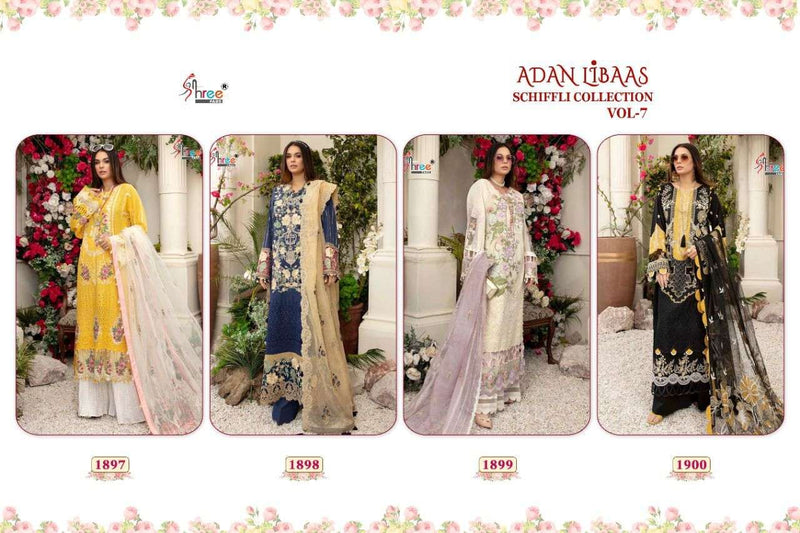 Shree Fabs Adan Libaas Schiffli Collection Vol 7 Pure Lawn Cotton Pakistani Suit