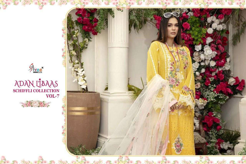 Shree Fabs Adan Libaas Schiffli Collection Vol 7 Pure Lawn Cotton Pakistani Suit