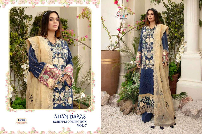 Shree Fabs Adan Libaas Schiffli Collection Vol 7 Pure Lawn Cotton Pakistani Suit