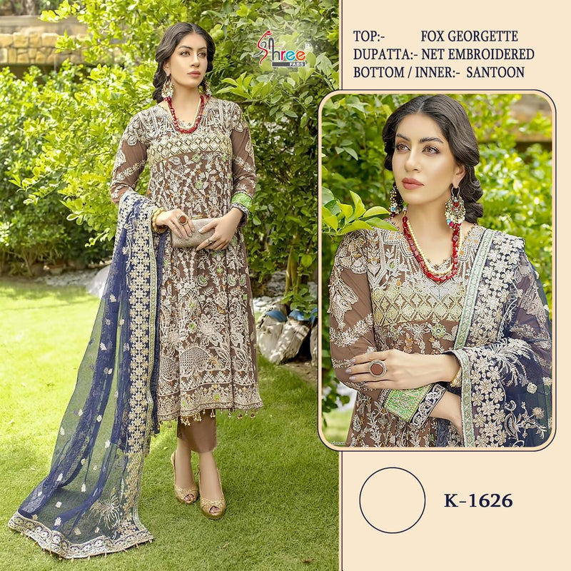 Shree Fabs K 1626 Fox Georgette Heavy Embroidered Pakistani Salwar Suit
