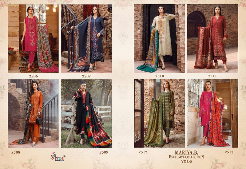 Shree Fabs Maria B Exclusive Collection Vol 5 Rayon Cotton Kashmiri Self Embroidered Pakistani Suit
