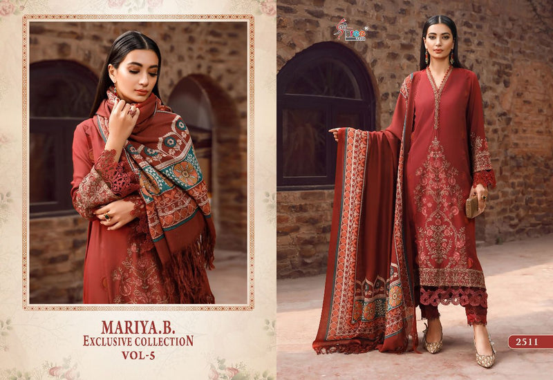 Shree Fabs Maria B Exclusive Collection Vol 5 Rayon Cotton Kashmiri Self Embroidered Pakistani Suit