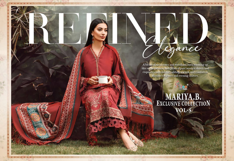 Shree Fabs Maria B Exclusive Collection Vol 5 Rayon Cotton Kashmiri Self Embroidered Pakistani Suit