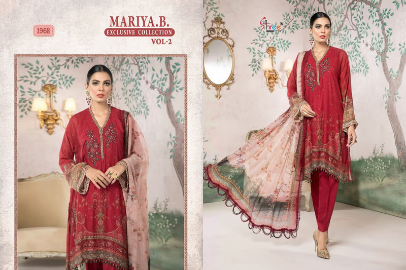 Shree Fabs Mariya B Exclusive Collection Vol 2 Pure Cotton Embroidered Work Salwar Kameez