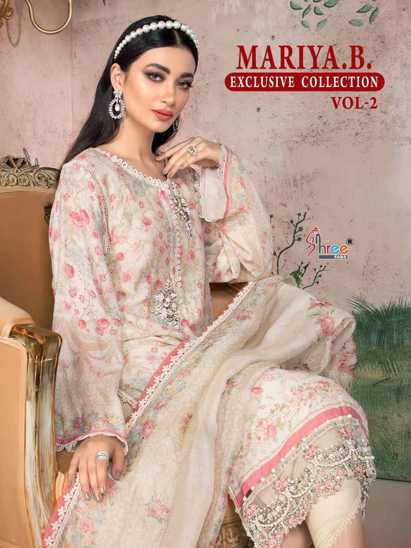 Shree Fabs Mariya B Exclusive Collection Vol 2 Pure Cotton Embroidered Work Salwar Kameez