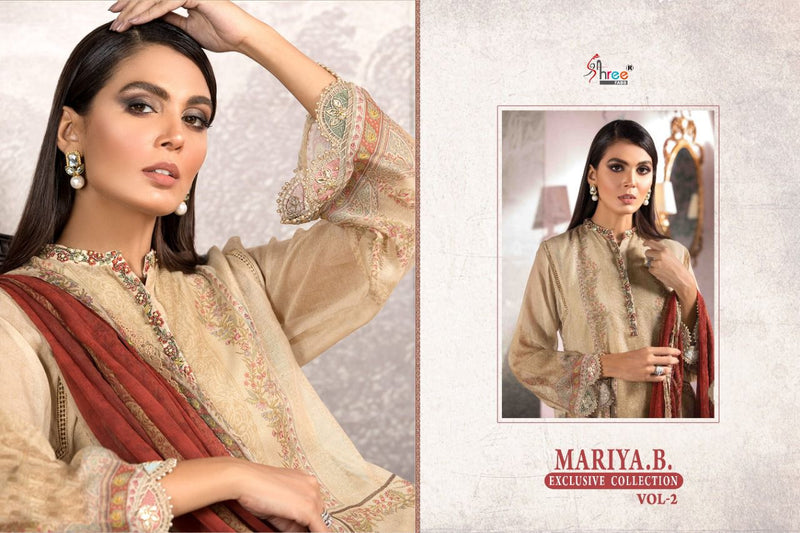 Shree Fabs Mariya B Exclusive Collection Vol 2 Pure Cotton Embroidered Work Salwar Kameez