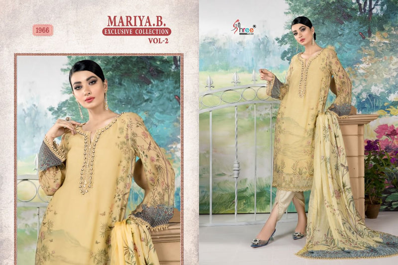 Shree Fabs Mariya B Exclusive Collection Vol 2 Pure Cotton Embroidered Work Salwar Kameez