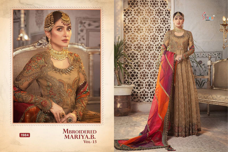 Shree Fabs Mbroidered Mariya B Vol 15 Heavy Organza Fox Embroidery Work Salwar Kameez