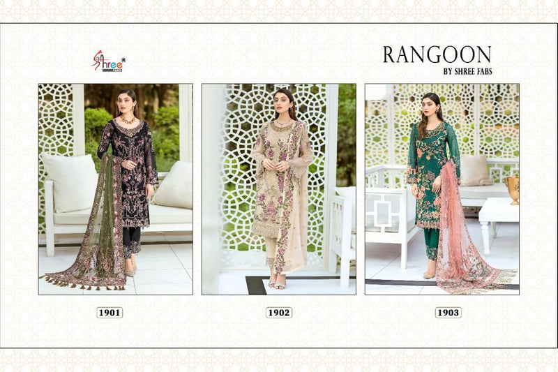 Shree Fabs Rangoon Georgette Heavy Embroidery Work Salwar Kameez
