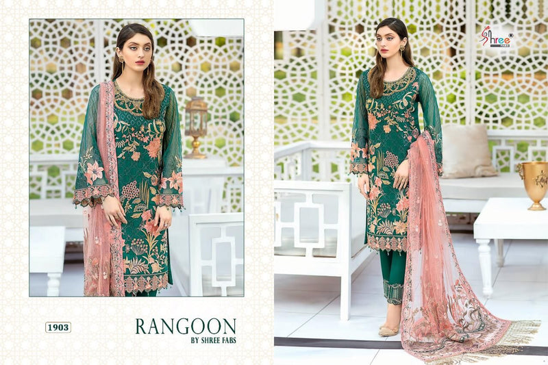 Shree Fabs Rangoon Georgette Heavy Embroidery Work Salwar Kameez