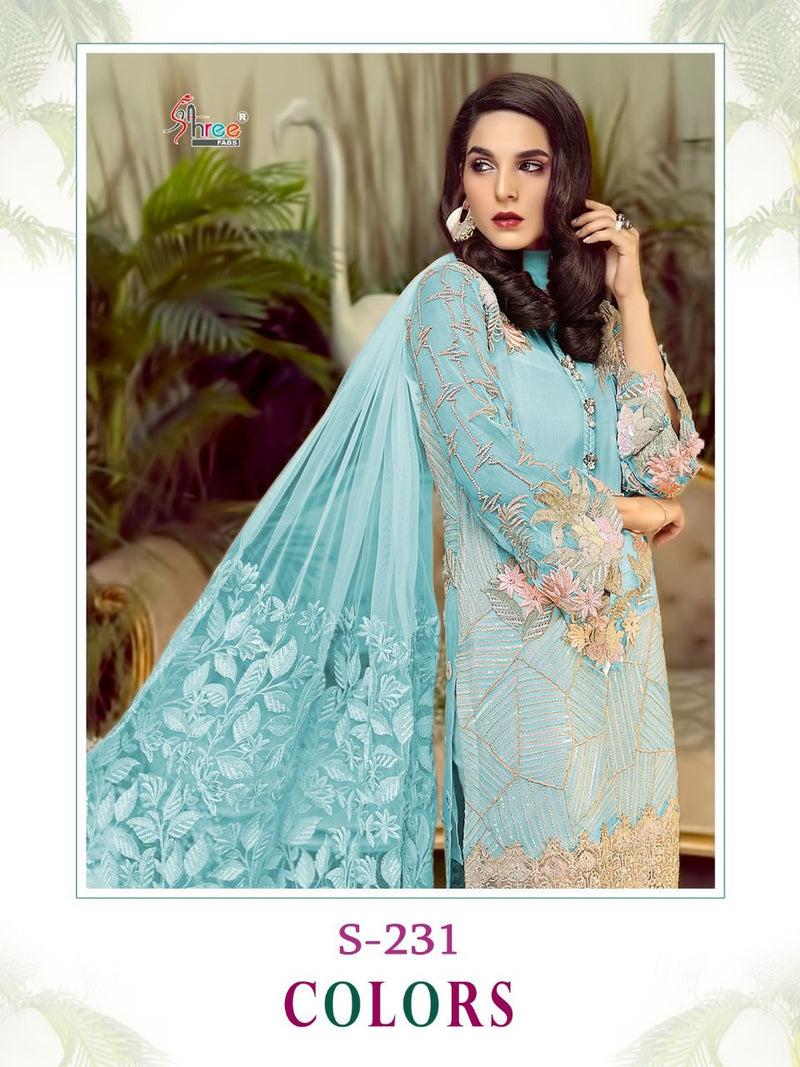 Shree Fabs S 231 Georgette Embroidered Stylish Partywear Pakistani Suit