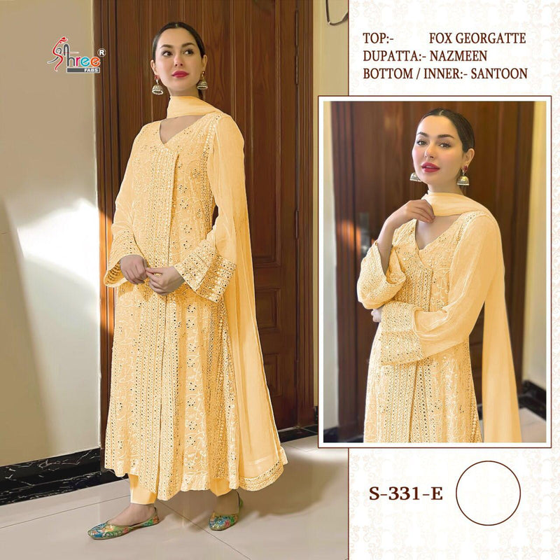 Shree Fabs S 331 Faux Georgette Heavy Embroidered Work Salwar Suit