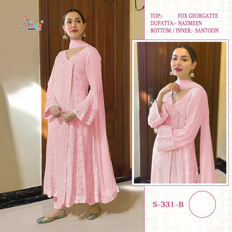Shree Fabs S 331 Faux Georgette Heavy Embroidered Work Salwar Suit