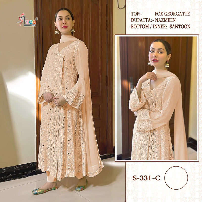 Shree Fabs S 331 Faux Georgette Heavy Embroidered Work Salwar Suit