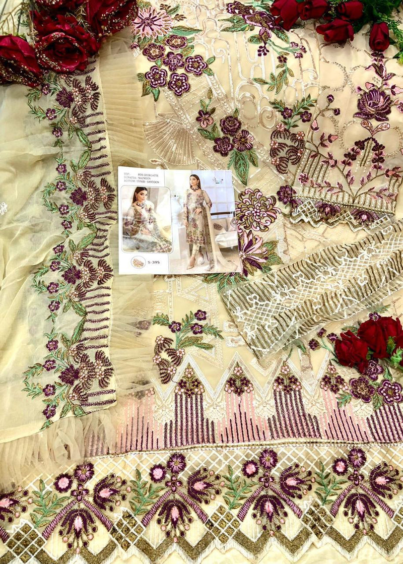 Shree Fabs S 395 Fox Georgette Heavy Embroidered Work Pakistani Suit