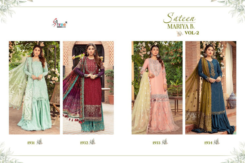 Shree Fabs Sateen Mariya B Vol 2 Cotton With Self Embroidery
