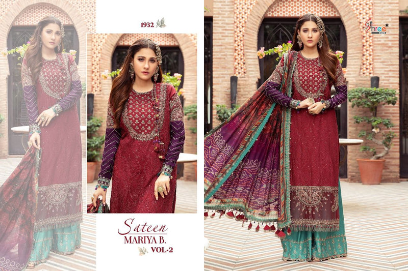 Shree Fabs Sateen Mariya B Vol 2 Cotton With Self Embroidery