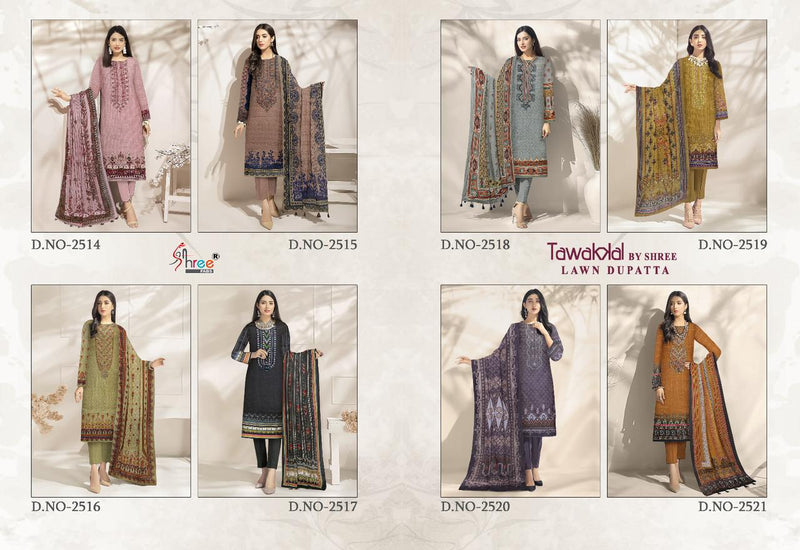 Shree Fabs Tawakkal Lawn Dupatta Pure Cotton Print With Embroidery Work Salwar Suit