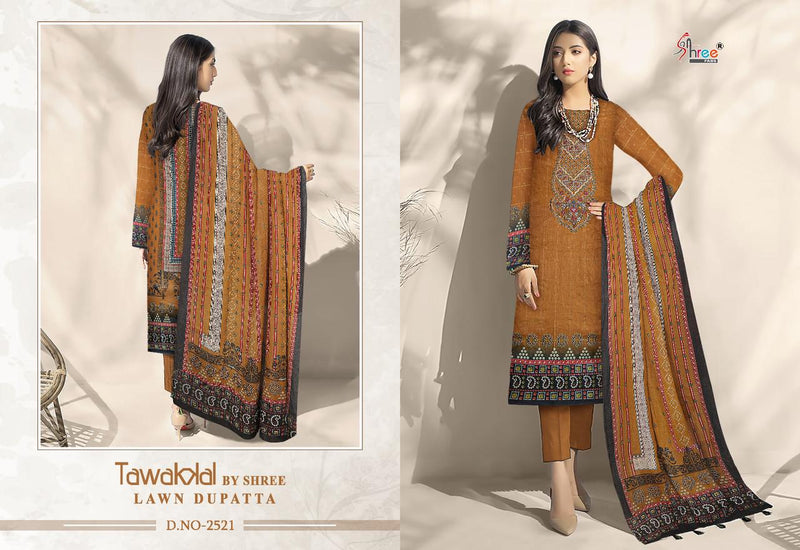 Shree Fabs Tawakkal Lawn Dupatta Pure Cotton Print With Embroidery Work Salwar Suit