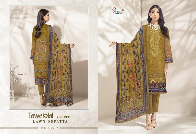 Shree Fabs Tawakkal Lawn Dupatta Pure Cotton Print With Embroidery Work Salwar Suit