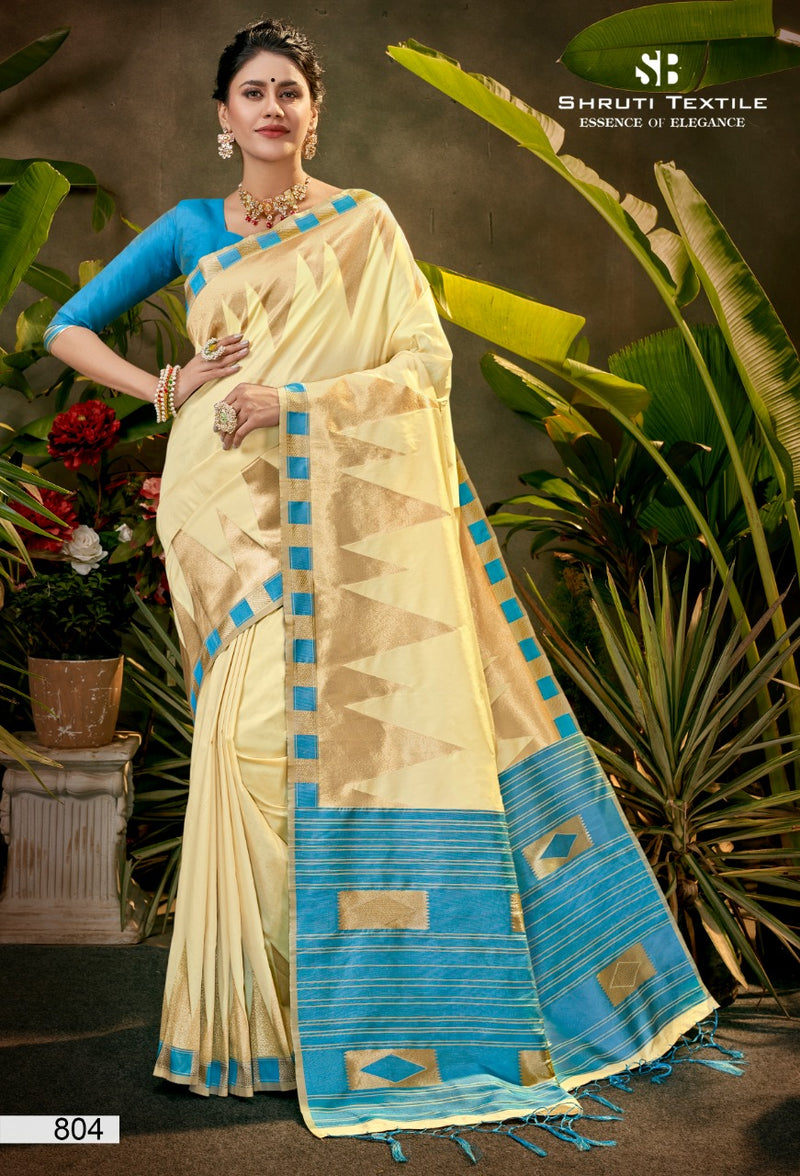 Shruti Textile Series 800 Silk Exclusive Fancy Kanjivaram Type Designer Party Wear Sarees
