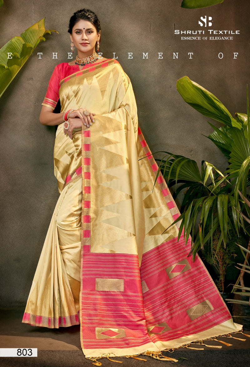 Shruti Textile Series 800 Silk Exclusive Fancy Kanjivaram Type Designer Party Wear Sarees