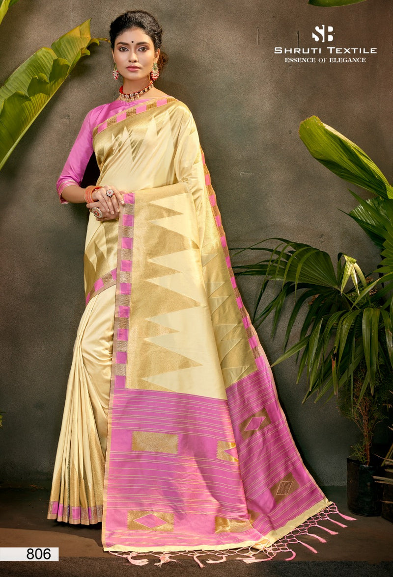 Shruti Textile Series 800 Silk Exclusive Fancy Kanjivaram Type Designer Party Wear Sarees