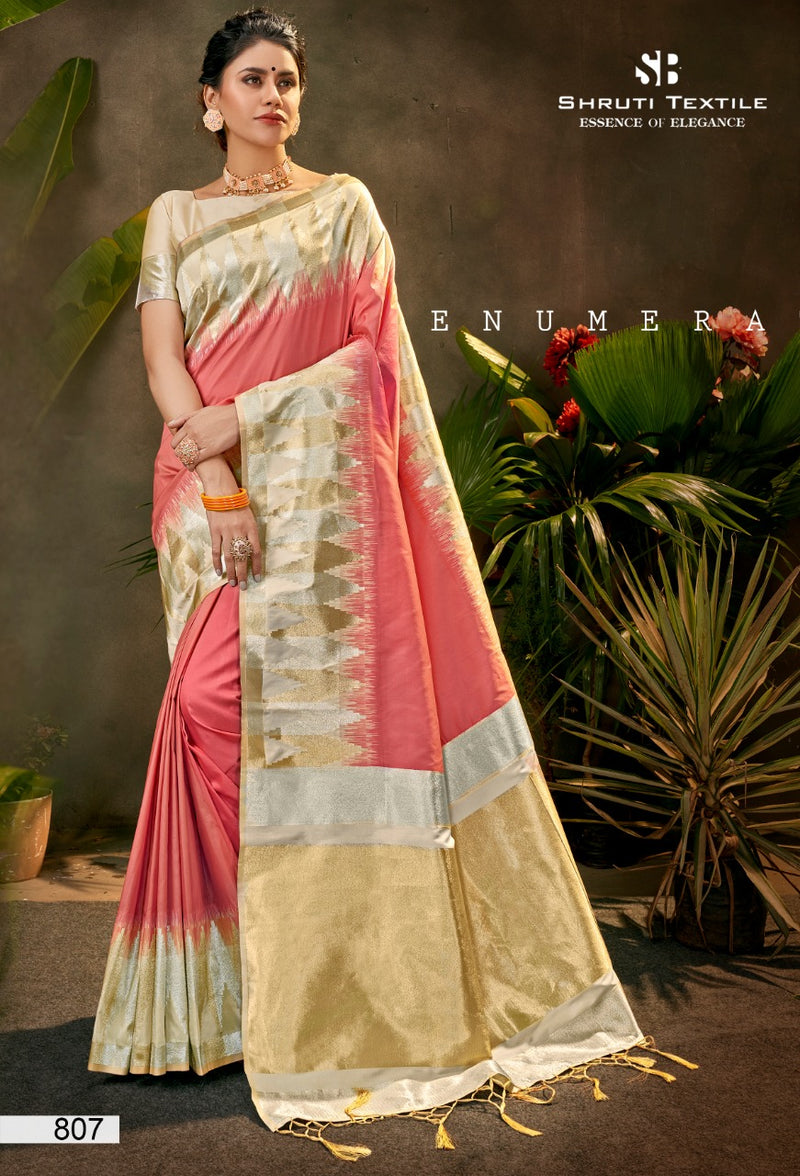 Shruti Textile Series 800 Silk Exclusive Fancy Kanjivaram Type Designer Party Wear Sarees