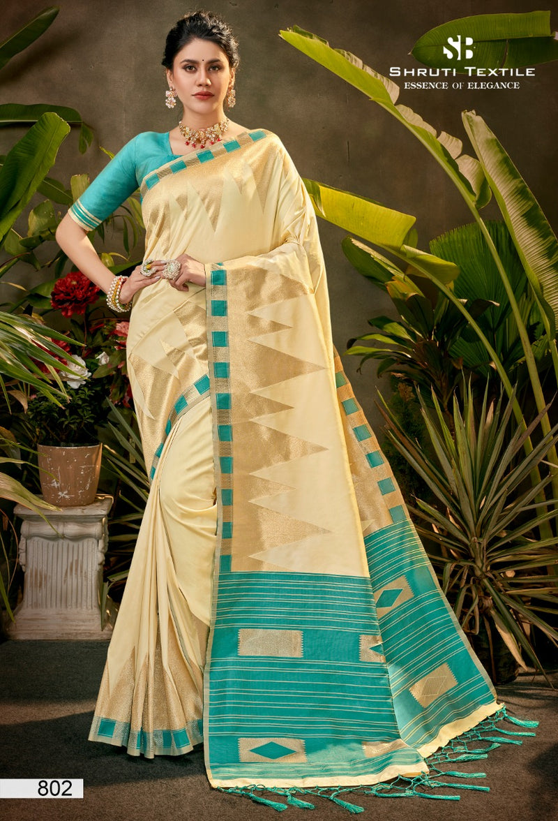 Shruti Textile Series 800 Silk Exclusive Fancy Kanjivaram Type Designer Party Wear Sarees