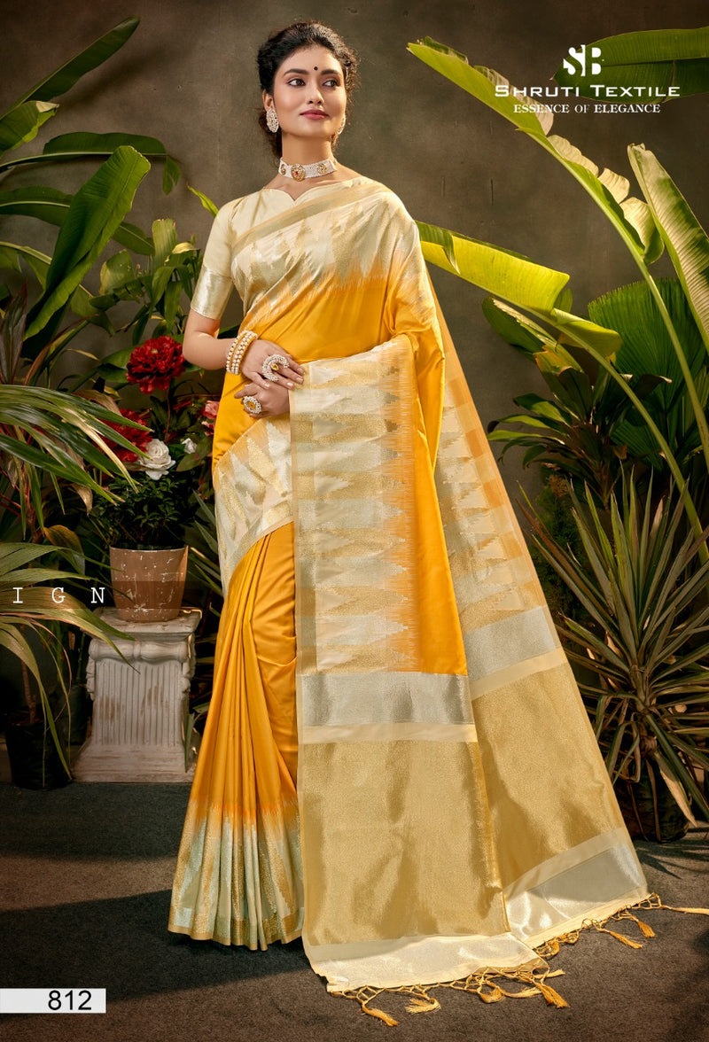 Shruti Textile Series 800 Silk Exclusive Fancy Kanjivaram Type Designer Party Wear Sarees