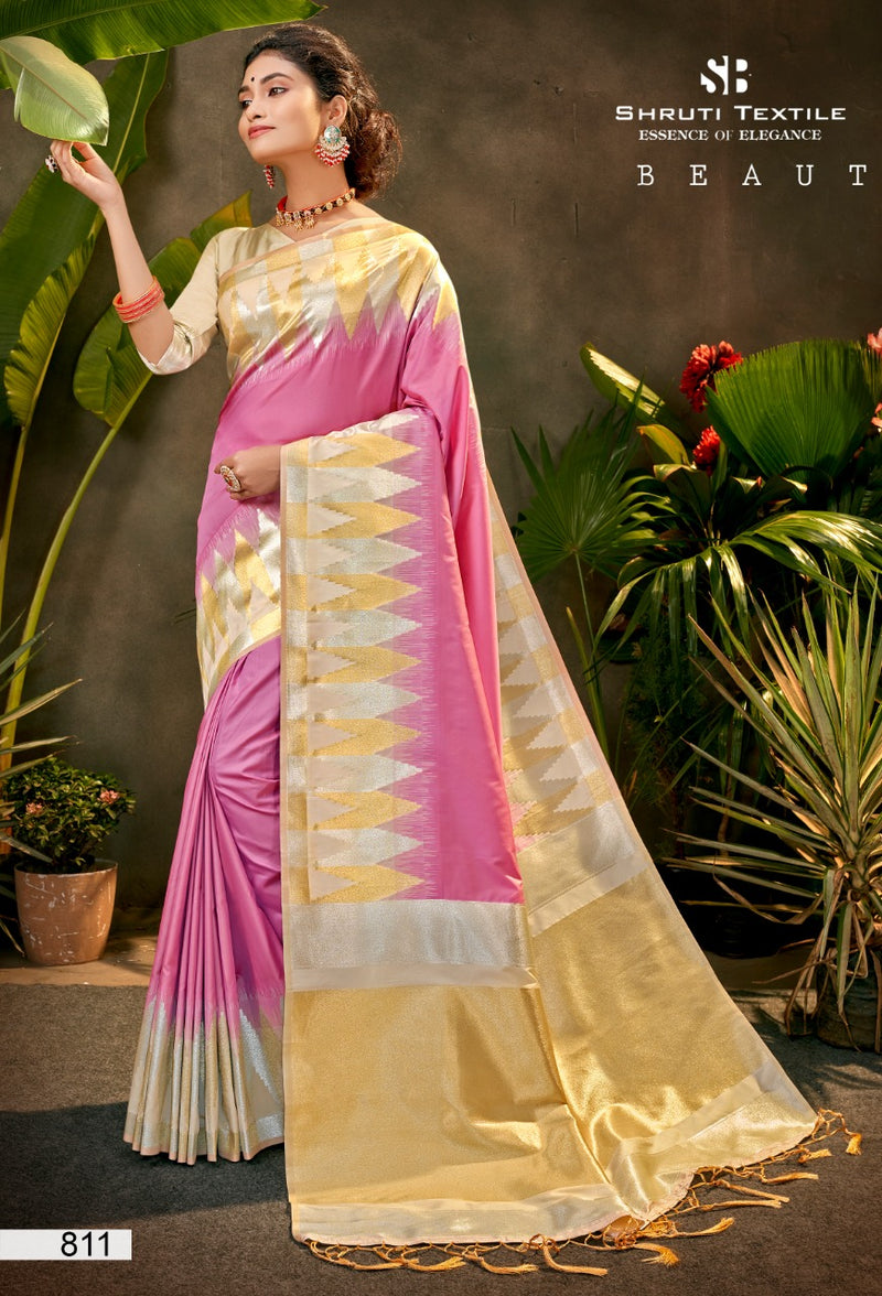 Shruti Textile Series 800 Silk Exclusive Fancy Kanjivaram Type Designer Party Wear Sarees