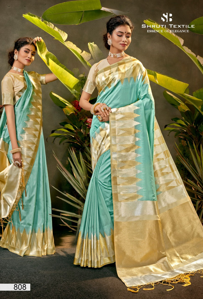 Shruti Textile Series 800 Silk Exclusive Fancy Kanjivaram Type Designer Party Wear Sarees