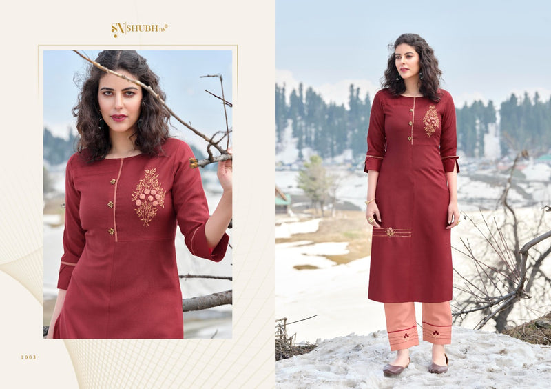 Shubh Nx Allen Cotton Magic Slub With Embroidery Work