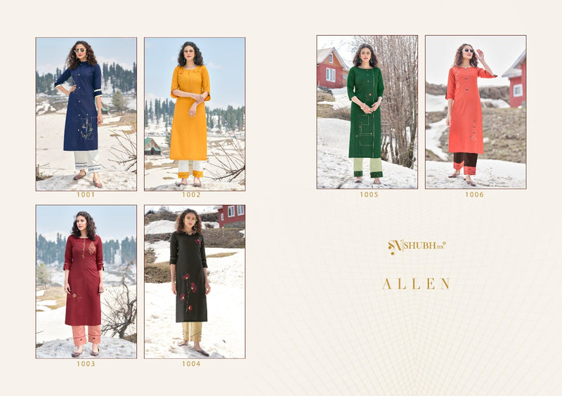 Shubh Nx Allen Cotton Magic Slub With Embroidery Work