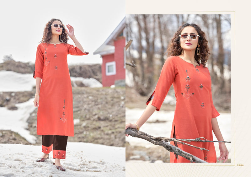 Shubh Nx Allen Cotton Magic Slub With Embroidery Work