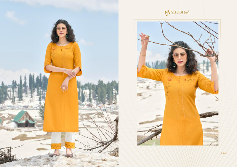 Shubh Nx Allen Cotton Magic Slub With Embroidery Work