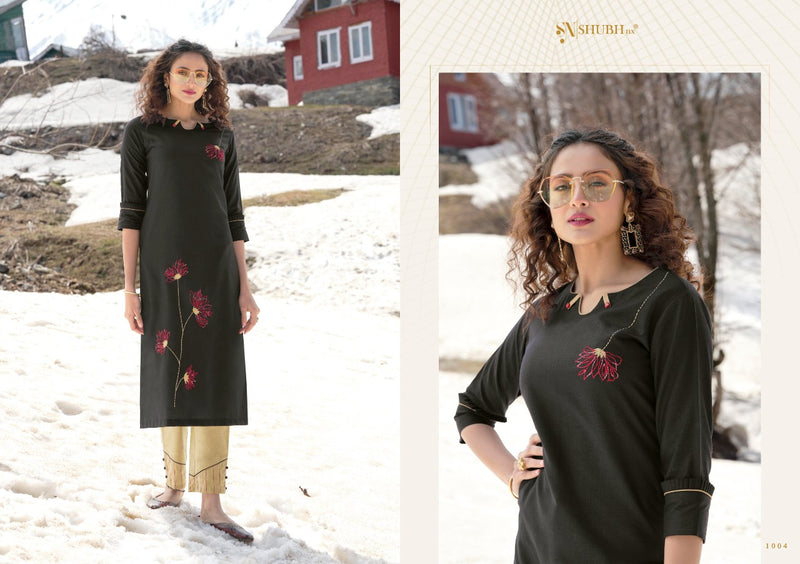 Shubh Nx Allen Cotton Magic Slub With Embroidery Work