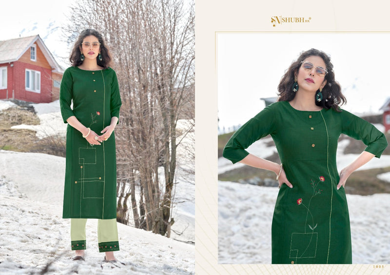 Shubh Nx Allen Cotton Magic Slub With Embroidery Work