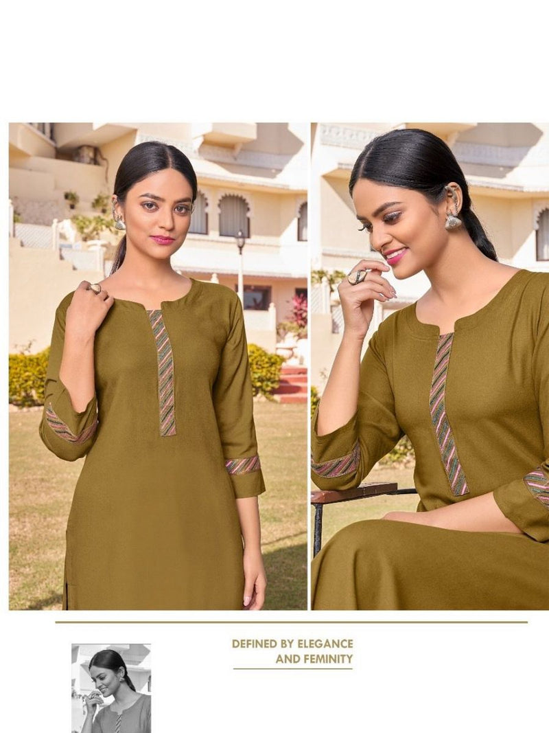 Shubh Nx Heer Vol 42 Rayon Embroidered Work Casual Wear Kurti