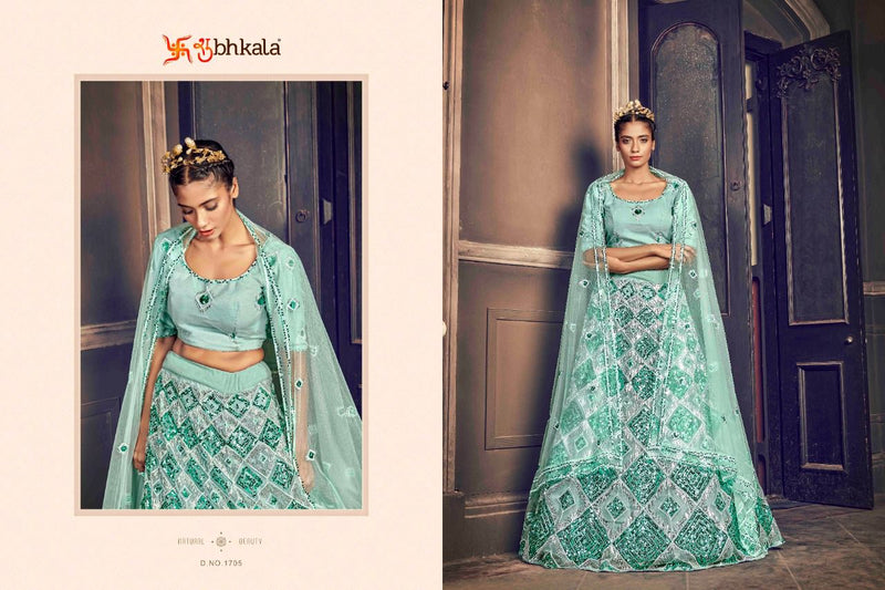 Shubhkala Brides Vol 1 Net With Sequence Embroidery Work Lehnga
