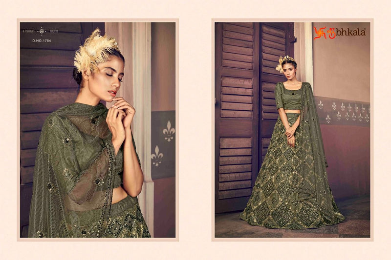 Shubhkala Brides Vol 1 Net With Sequence Embroidery Work Lehnga