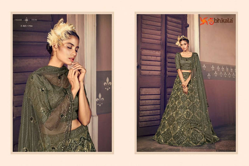 Shubhkala Launch By  Brides Vol 1 Net With Heavy Work Designer Fancy Wedding Wear Lehenga