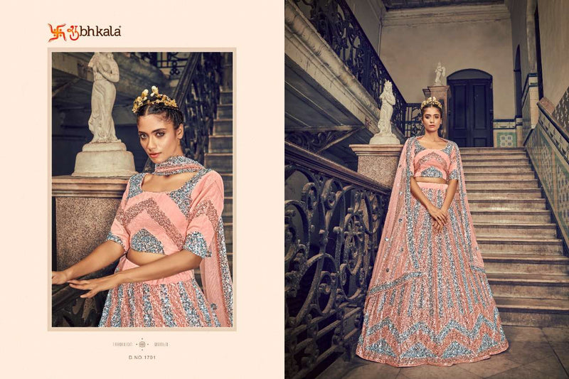 Shubhkala Launch By  Brides Vol 1 Net With Heavy Work Designer Fancy Wedding Wear Lehenga