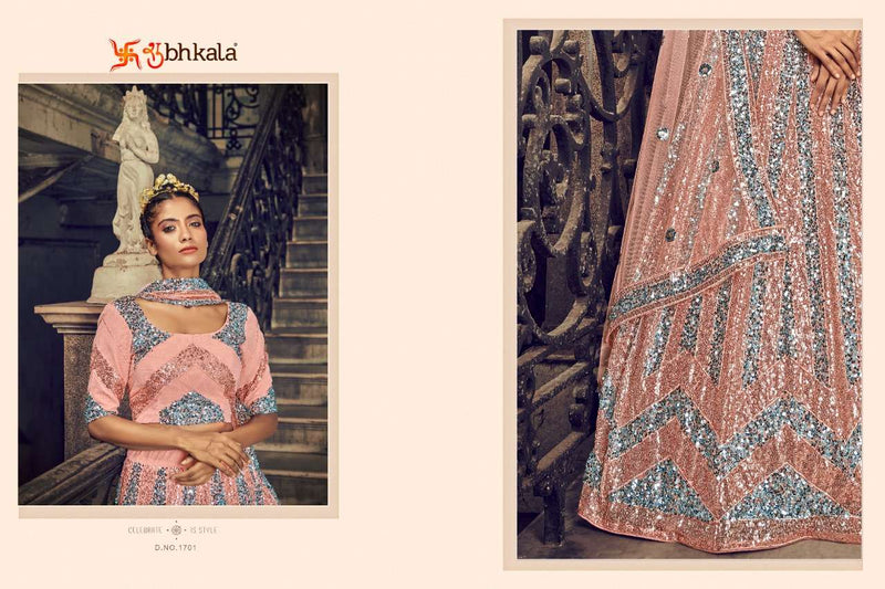 Shubhkala Launch By  Brides Vol 1 Net With Heavy Work Designer Fancy Wedding Wear Lehenga